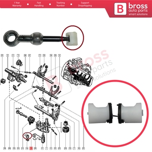 พุ่มไม้คันเกียร์ BSP652สำหรับ19 Megane CLIO kangoo Laguna Scenic twingo Sandero 7700872205 - Product Image 5