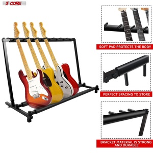 Support de sol pour 5 guitares, 7 emplacements réglables, pour guitares Flying V - Product Image 3