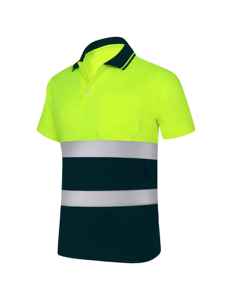 Polo de construcción de seguridad de alta visibilidad personalizado 2025 para hombres, uniforme de trabajo hecho a medida del fabricante reflectante - Product Image 2