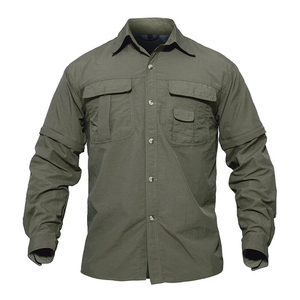 Camisas Polo Tácticas de Manga Larga para Hombre, de Secado Rápido, Antiarrugas, de Alto Rendimiento, con 3 Botones, Diseño Sólido, Tejido 100% - Product Image 5