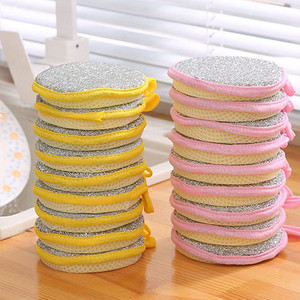 20 éponges de nettoyage double face en PU pour cuisine, brosse pour casseroles et vaisselle, brosse de nettoyage ménager en polyester - Product Image 1