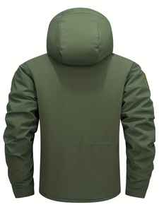 Chaqueta cortavientos softshell para hombre, impermeable, forrada de lana, resistente a la intemperie - Product Image 2