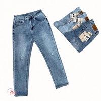 Yüksek Kalite Özelleştirilmiş Erkek Chrome Heart Pantolon Kot Klasik Beş Cepli Esnek Denim Resmi Günlük Harem Orta Boy Yıkama ODM