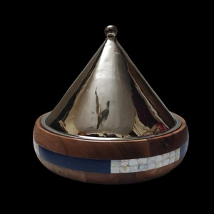 Vente en gros d'ensemble de casseroles rondes en bois de style arabe de luxe comprenant des fournitures de casseroles en métal Design et forme personnalisés en métal - Product Image 1