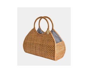 Bolso de mimbre artesanal vietnamita-Bolso tejido naturalmente para una moda ecológica y un estilo diario sin esfuerzo-Bolso de mimbre Chic - Product Image 1