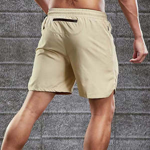 Men's Casual Sports Gym Lightweight 100% Polyester Cotton Solid Front Custom Oversized Jogger Shorts Quick Dry Breathable <b>Tassel</b> - Product Image 2