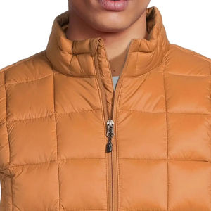 Chaleco transpirable de primavera para hombre con logotipo personalizado, ropa de abrigo de lona acolchada sin mangas cálida de algodón 100% con tela brillante - Product Image 5