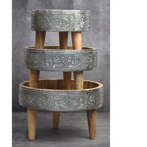 Pedestal para tartas de acero inoxidable de 2-3 niveles sostenible ecológico de lujo para boda, cumpleaños, otro especial - Product Image 6