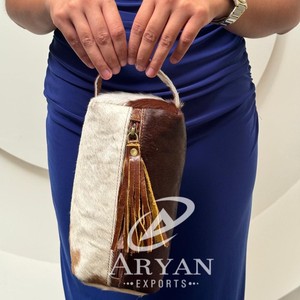 Organizador de artículos de tocador de cuero de piel de vaca de nuevo diseñador, Kit de afeitado para hombre y mujer, bolsas de cosméticos de viaje para el pelo, bolsas de maquillaje - Product Image 1