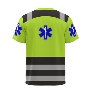 T-shirt à manches courtes bicolore haute visibilité pour hommes, vêtements de sécurité réfléchissants - Product Image 4