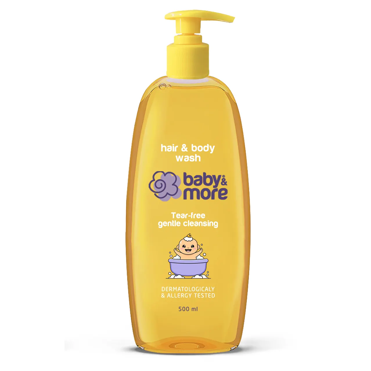 Baby&More High Quality BABY body and hair shampoo 500 ml OEM Turkiye