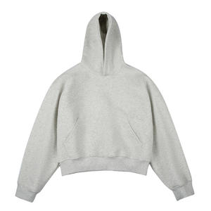 2025, venta al por mayor, sudaderas con capucha de algodón 100% para hombres, forro polar grueso, peso pesado, logotipo estampado personalizado de gran tamaño para la temporada de invierno - Product Image 2