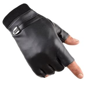 Gants de cyclisme thermiques chauds pour hommes et femmes, sport d'hiver, fitness, demi-doigts, cuir PU, écran tactile, décontractés, fête, voyage - Product Image 5