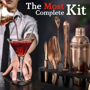 Bar Set 5 Pieces Custom Logo Branded 500Ml Bartender Kit Sliver Gold Mini Stainless Steel <b>Glass</b> Set - Product Image 5