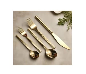 Juego de cucharas plateadas para restaurante, juego de cubiertos de vajilla, cubiertos de acero inoxidable 18/10, cubiertos de lujo - Product Image 1