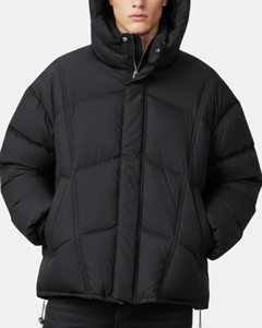 Chaqueta Acolchada Personalizada de Alta Calidad con Impresión OEM para Hombre, Chaqueta Casual de Invierno con Logotipo Personalizado y Bolsillos - Product Image 1