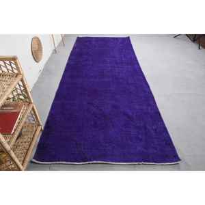 Púrpura moderno Vintage gran área turca alfombra rectángulo Patchwork diseño abstracto clásico 4,3X10,9 pies lana látex para pasillo - Product Image 1