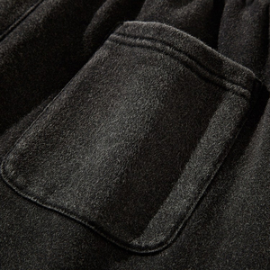 Vêtements de sport personnalisés OEM Short de course et fitness en coton avec logo personnalisé et délavé à l'acide avec cordon de serrage pour hommes - Product Image 6
