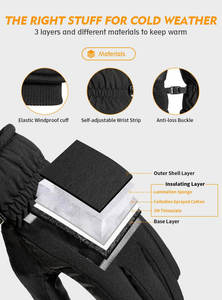 Dernier modèle de gants de sport chauds pour l'hiver Gants de ski d'hiver imperméables Moufles et gants de ski coupe-vent pour snowboard - Product Image 6