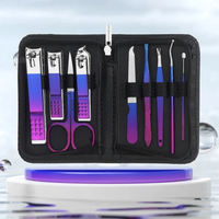 Ciseaux à ongles pour bébé en acier inoxydable de luxe, coupe-cuticules, coupe-peaux mortes, coupe-ongles pour pédicure, 5 en 1