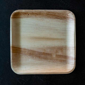 Juego de vajilla desechable pequeña de medio plato de aperitivo cuadrado de madera Premium elegante para fiestas de desayuno bodas y eventos - Product Image 1