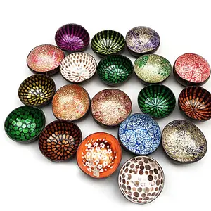 Bol en noix de coco Original avec incrustation de vadrouille utilisé pour la décoration de la maison emballage personnalisé du fabricant vietnamien - Product Image 1