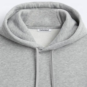 Sudadera con capucha de hombro caído de gran tamaño para hombre, diseño liso de alta calidad, sudaderas con capucha de calle con logotipo personalizado en blanco - Product Image 5