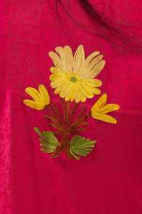 Elegant <b>Long</b> <b>Kaftan</b> for Women with Floral Hand Embroidery Three Quarter Sleeve and Floor Length European Style Woven Design - Product Image 2