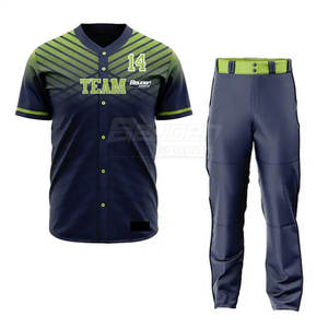 Uniforme de Béisbol Personalizado con Logotipo, Tallas Grandes, 100% Poliéster, Último Diseño, Transpirable, Precio Económico, Ropa de Equipo, Superventas - Product Image 1