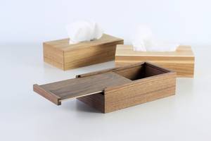 Boîte à mouchoirs en noyer de luxe |   Porte-papier en bois pour salle de bain et salon |   Boîte de rangement de bureau moderne et durable |   Décoration intérieure - Product Image 3