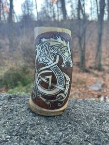 Modern Natural Horn Drinking <b>Mug</b> Handle-Eco-Friendly Kitchen Use Customizable Logo <b>Thermal</b> Insulation for Coffee Tea Beer Wine - Product Image 2