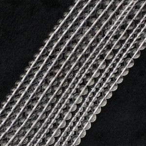 Perles de cristal de quartz blanc naturel de 6 mm, lisses, pierres précieuses, brins, fabricant en ligne, usine en Inde, Alibaba 2025, bijoux - Product Image 1