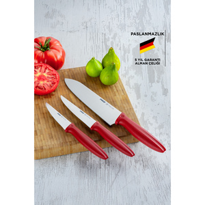 Ensemble de couteaux de cuisine en acier inoxydable Pure Line, 3 pièces - Product Image 2