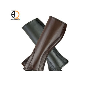 Chaparreras de Media Pierna de Alta Calidad para Equitación, Cuero Vacuno Genuino, Estilo Occidental - Product Image 2
