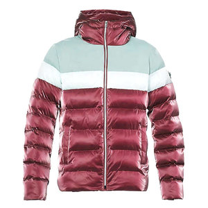 2025 Custom Logo Men's Casual <b>Winter</b> Warm Puffer <b>Coat</b> <b>Waterproof</b> Polyester Hooded Windbreaker Zipper Closure for Outdoor Use - Product Image 1