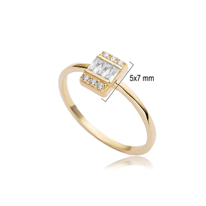 Rectangle Design Baguette Zircon Wholesale 925 Sterling Silver Turkish Handcrafted Cluster <b>Rings</b> Wedding Party - Product Image 2