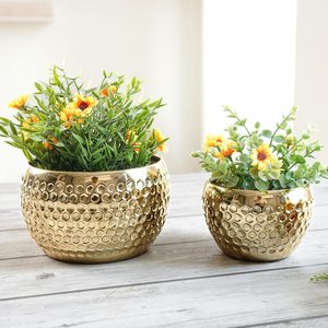 แจกันดอกไม้โลหะชุบนิกเกิลตกแต่งบ้านหรูหราสำหรับการจัดดอกไม้ที่สวยงาม - Product Image 3