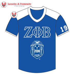 Zeta phi Beta ชุดกีฬาปักลายสำหรับผู้หญิงเสื้อเบสบอลปักลาย zpb sorority โพลีเอสเตอร์ - Product Image 1