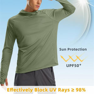 Custom Men's <b>Long</b> <b>Sleeve</b> Fishing Hoodie Neck Hooded Fishing Hoodie High Quality Cheapest Price Fishing Hoodies - Product Image 3