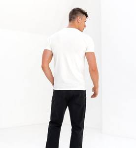 Collection de vêtements d'été, t-shirt à manches courtes pour homme de qualité supérieure, col rond, coupe ajustée, avec impression numérique, tissu tricoté, design uni - Product Image 6
