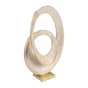 Wholesale Aluminum Round Gold-Plated Tabletop Sculpture Decorative Ornaments Modern Home Decor Accent High Polished - Product Image 1