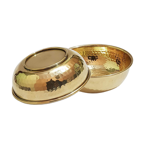 Juego de 2 Tazones de Latón Pulido Tipo Espejo, Clásicos para Servir la Cena, Aptos para Lavavajillas y Ecológicos - Product Image 3