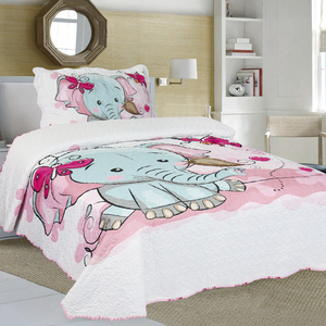ผ้าห่มโพลีเอสเตอร์ลายดอกไม้และลายการ์ตูนสุดเท่ พร้อมปลอกหมอนผ้าฝ้าย ชุดเครื่องนอนสำหรับบ้าน งานแต่งงาน โรงแรม คริสต์มาส และโรงพยาบาล - Product Image 2