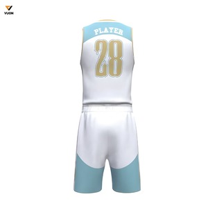 Ensemble d'uniformes de basket-ball personnalisés de haute qualité, ensemble de short et maillot de basket-ball réversible cousu avec logo brodé - Product Image 2