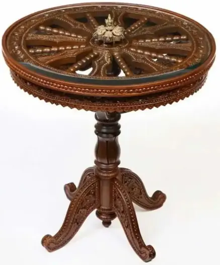 Venta al por mayor de alta calidad moderno de lujo antiguo Real sala de estar mesa de comedor muebles Derma silla de madera rústica Mesa tallada