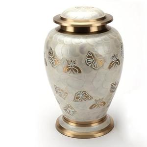 Belle urne funéraire décorative en métal massif commémoratif pour adultes hommes femmes grandes urnes funéraires en laiton pour cendres humaines - Product Image 4