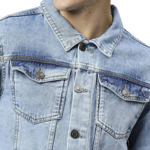 Veste en jean pour homme en molleton français fabriquée par OEM, article frais, séchage rapide, tendance hip-hop, broderie, vestes en jean pour homme - Product Image 6