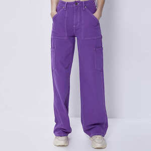 New Arrival Design Your Own Women Denim Pant Customized Color Women Jeans Pant Mid Weight Women Flared Pant - Product Image 1