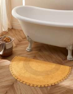 MORE Super Soft Cotton Tufted Boho Bathmat-Absorbent Machine Washable <b>Round</b> Bath Rug for Home & Hotel Use - Product Image 2