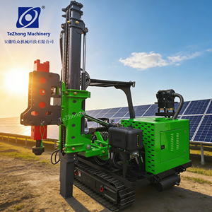 Pilonneuse solaire photovoltaïque légère avec mât rétractable |   Idéal pour la construction de clôtures et de projets photovoltaïques <span class=keywords><strong>à</strong></span> petite échelle - Product Image 1